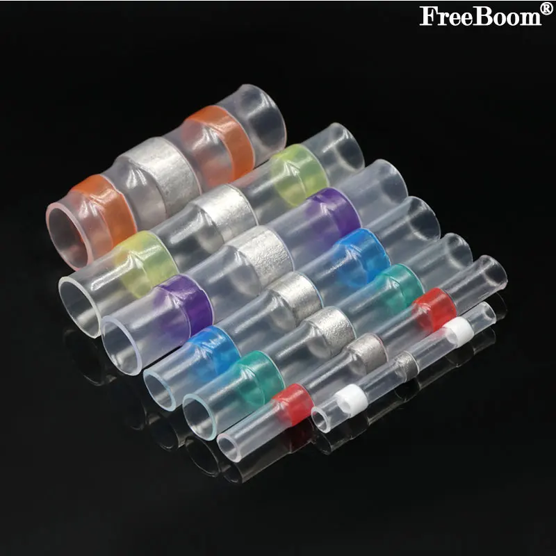 

10/20/30//50/100pcs Solder Seal Wire Connectors 3:1 Heat Shrink Insulated Electrical Wire Terminals Butt Splice Waterproof