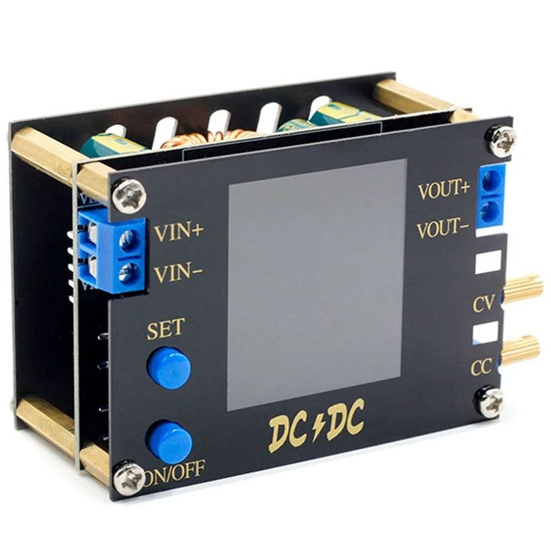 

DC-DC Automatic Boost/Buck Converter CC CV Power Module 0.5-30V 6A 60W Adjustable Regulated Power Supply Voltmeter Black