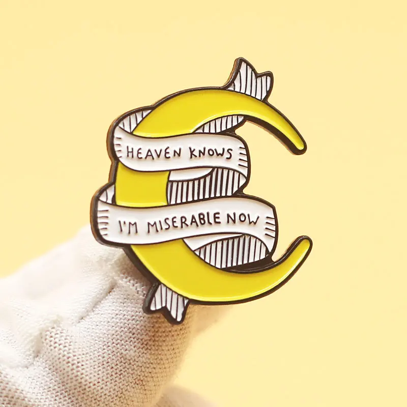 

Heaven Konws I'm Miserable Now Brooch Metal Moon Badge Backpack Decorative Pins Personalized Brooch Jewelry Gift