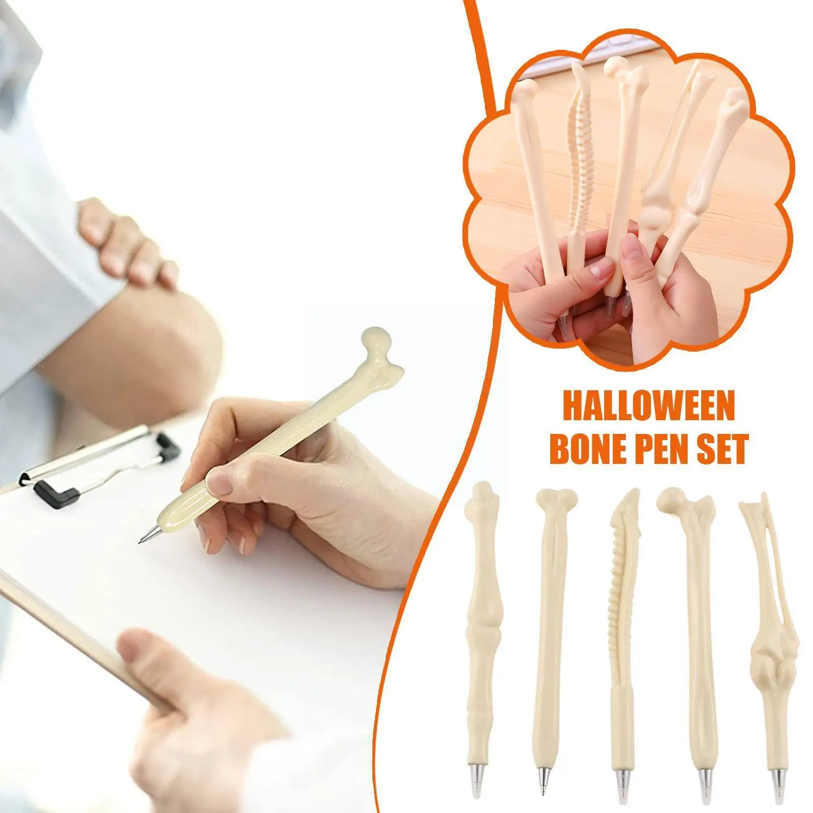 

Bone Shape Ballpoint Pen Different Styles Pen New Creative School Novelty Ball 5Pcs/lot HOT Office Pens Stationery Writing C6M5