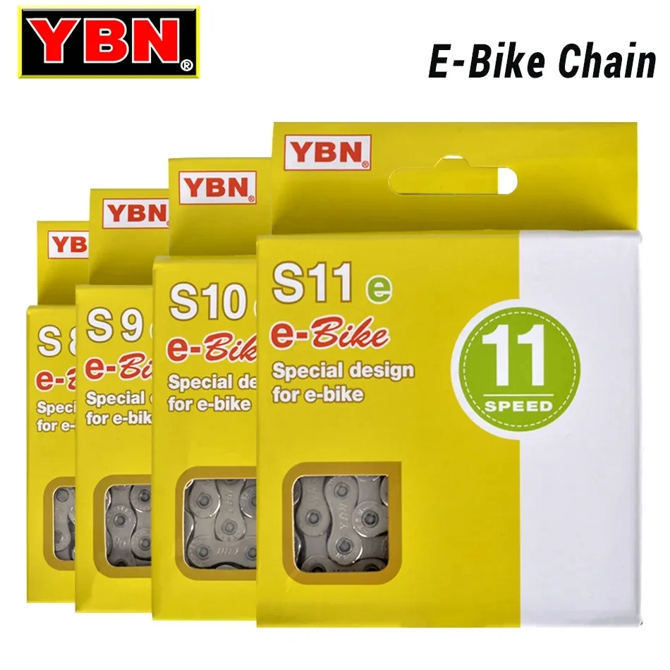 

E-BIKE ybn 8-12 скоростной электрический велосипед, высокопрочная Антикоррозийная цепь для SHIMANO SRAM, система переменной скорости, маховик, велосипедная цепь