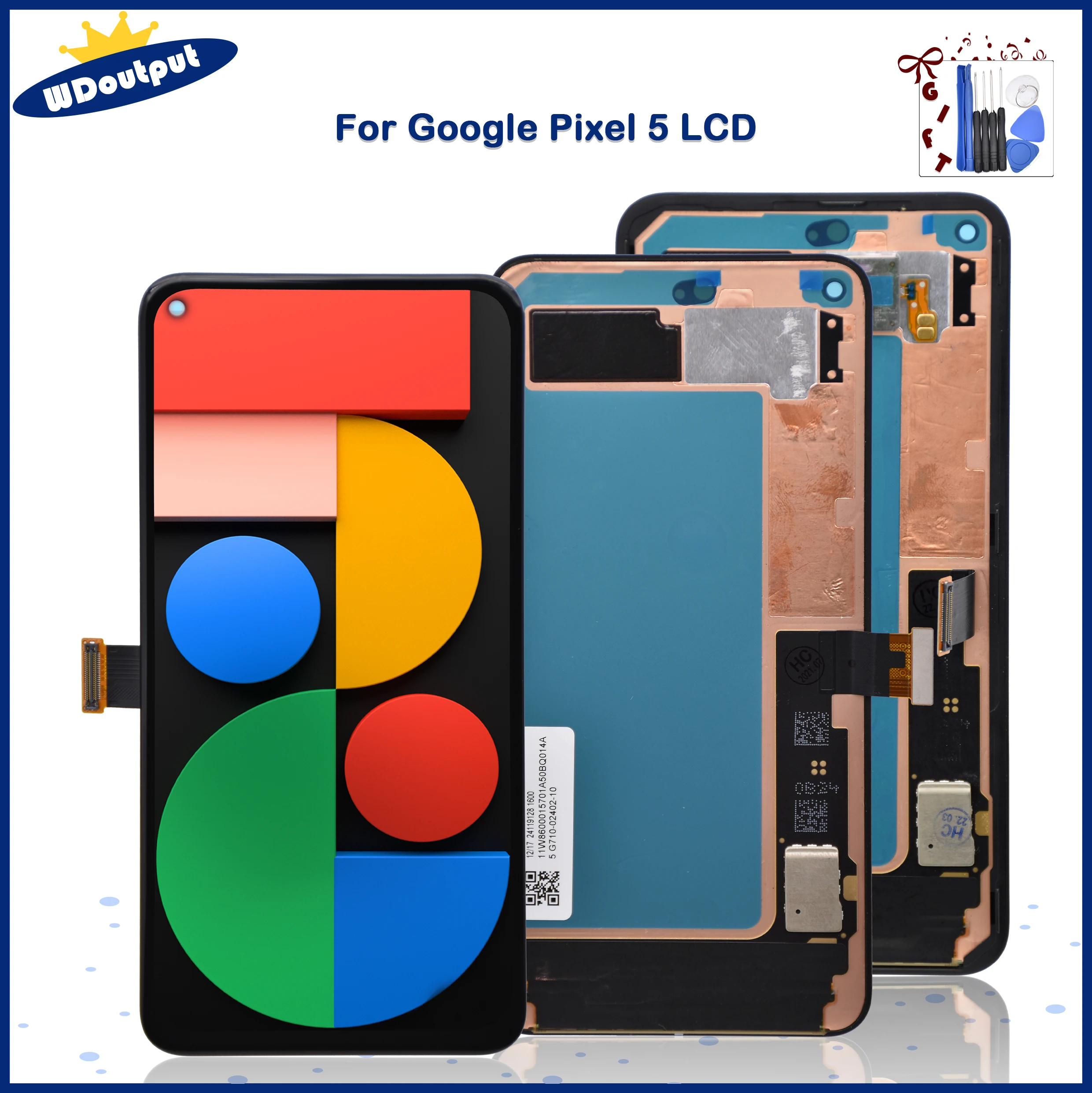 

ЖК-дисплей 6,0 "для Google Pixel 5, сенсорный экран с дигитайзером в сборе, замена для Google Pixel 5GD1YQ, GTT9Q, оригинал