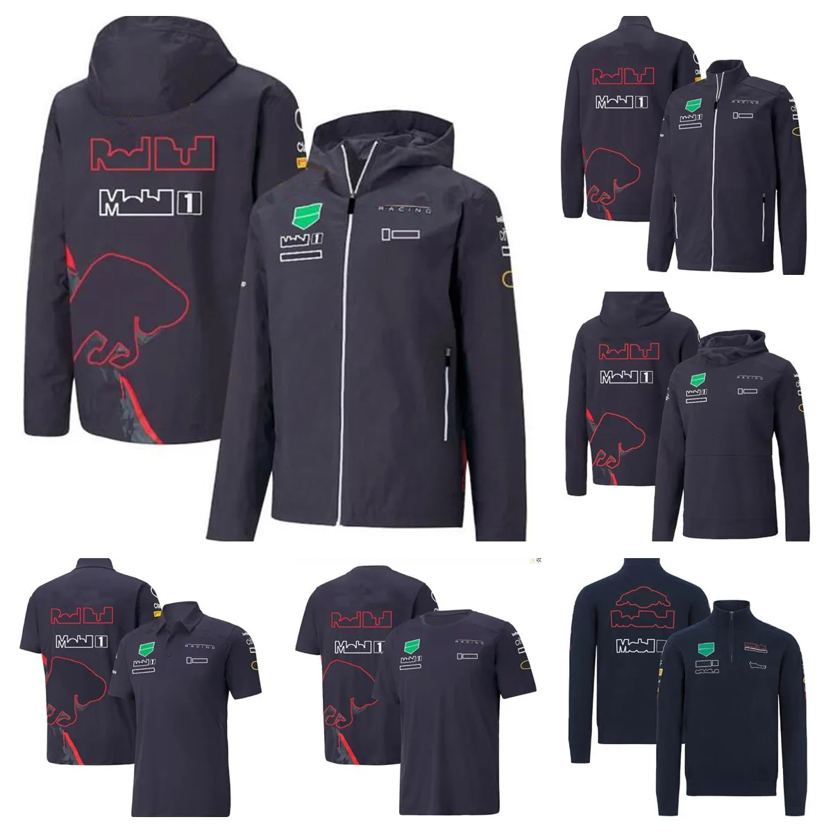 

2022 new F1 racing jersey spring and autumn team zipper hooded sweater with the same customization