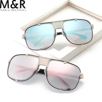 classic square men sunglasses luxury brand women mirror sun glasses 2022 retro female eyewear for male oversized metal frame