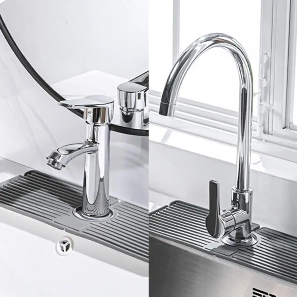 

Faucet Drain Cushion Good Faucet Handle Drip Catcher-Tray Sink Splashing Mat 4 Colors Sink Splash Guard