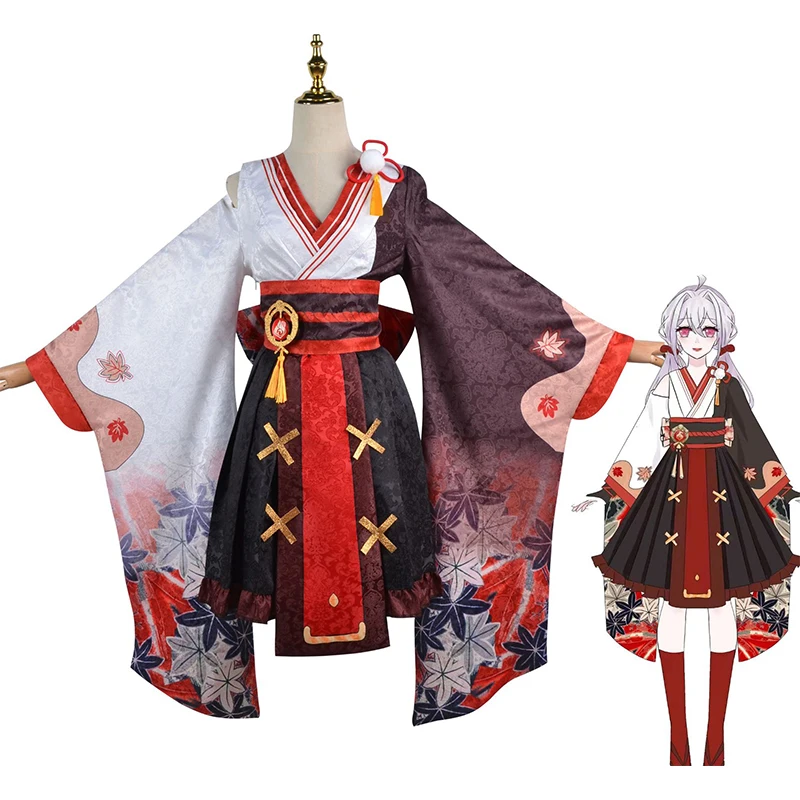 

Game Genshin Impact Cosplay Costumes Kaedehara Kazuha Cosplay Scarlet Leaves Pursue Wild Waves Costume Uniforms Clothes Suits