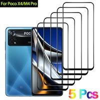 5 pcs protective glass for poco x4 pro 5g screen protector pocophone m4 pro xiaomi poco x4 gt tempered glass film poco x 4 pro