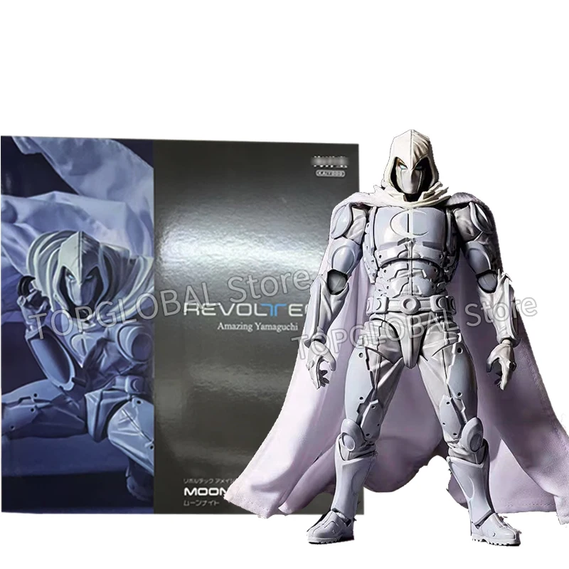Фото Удивительная фигурка Yamaguchi Moon Knight, ПВХ, подвижная, коллекционная, Revoltech, Мстители, Марк Спектор, фигурка, модель игрушки 16 см №1