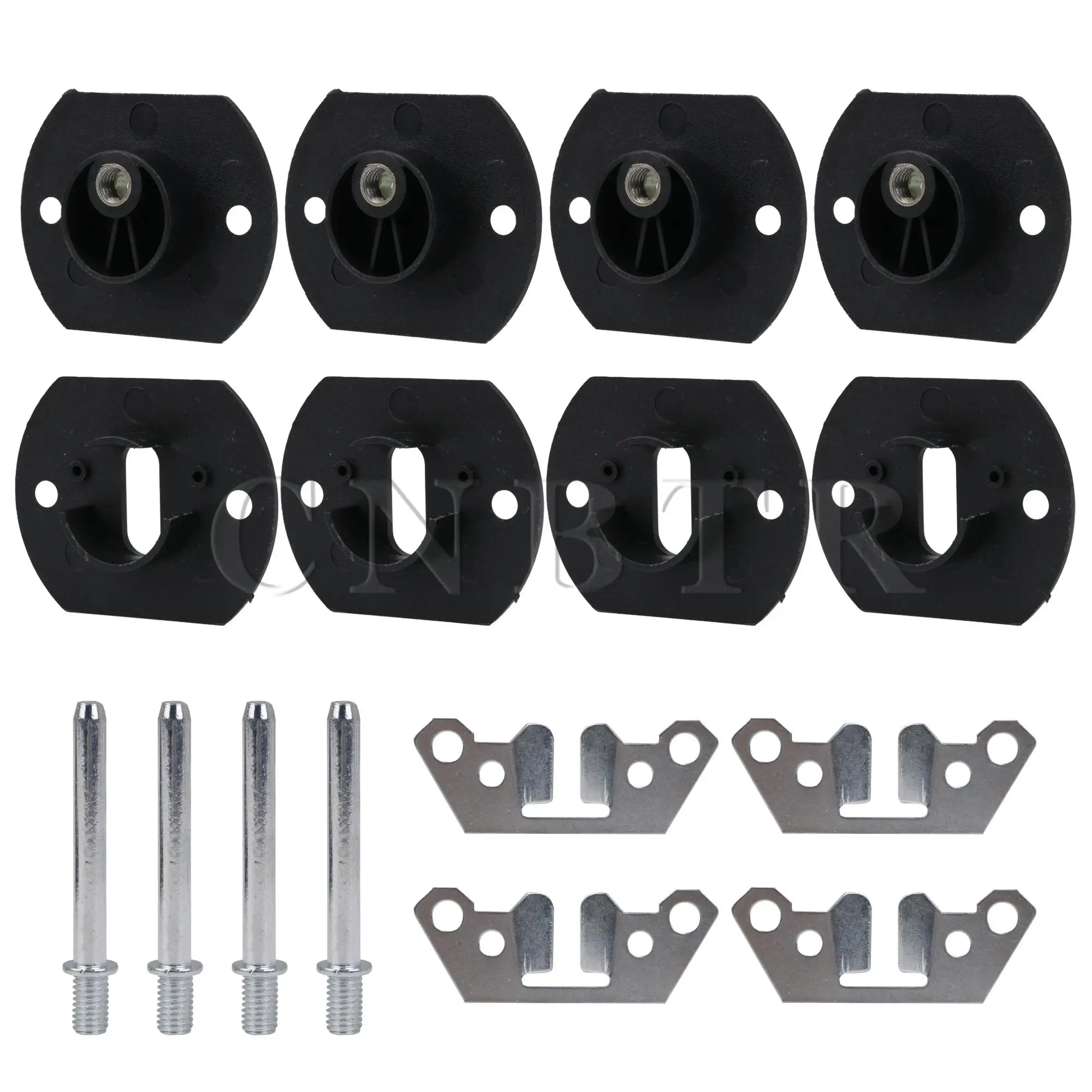 

CNBTR 4 Sets Black Metal Pin Style Furniture Connectors for Sofa Couch with Screw