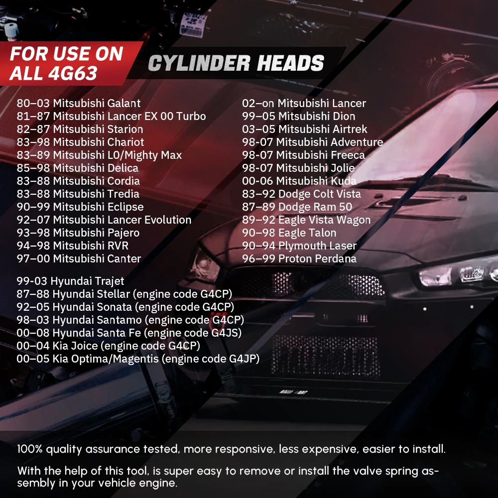 VR-Алюминиевый клапан пружинный компрессор инструмент для MITSUBISHI ECLIPSE / TALON Evo 8 9 4G63