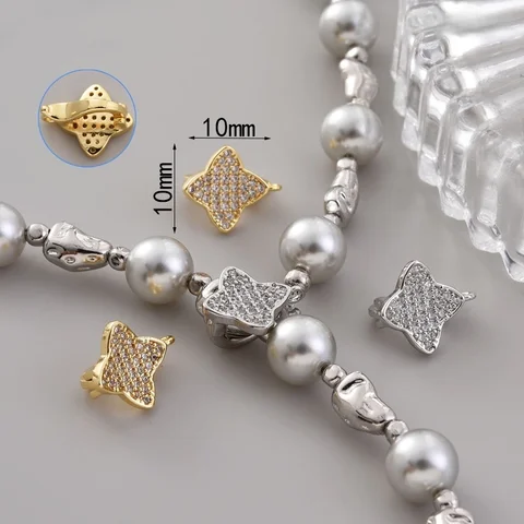 Медное позолоченное циркониевое жемчужное ожерелье LIJIEMEI