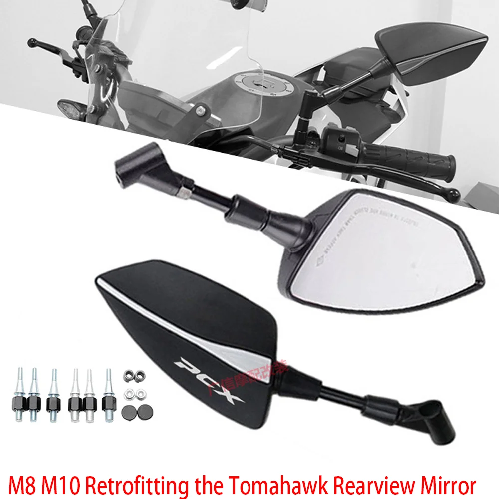 

Suitable for Motorcycle Universal Modification Tomahawk Rearview Mirror Suitable for Honda PCX125 Reverse Rearview Mirror