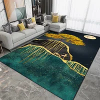 Large Area Felt Luxury Abstract Line Rugs and Carpets for Home Living Room Entrance Door Mat Area Rug Non-slip Washable Rugs