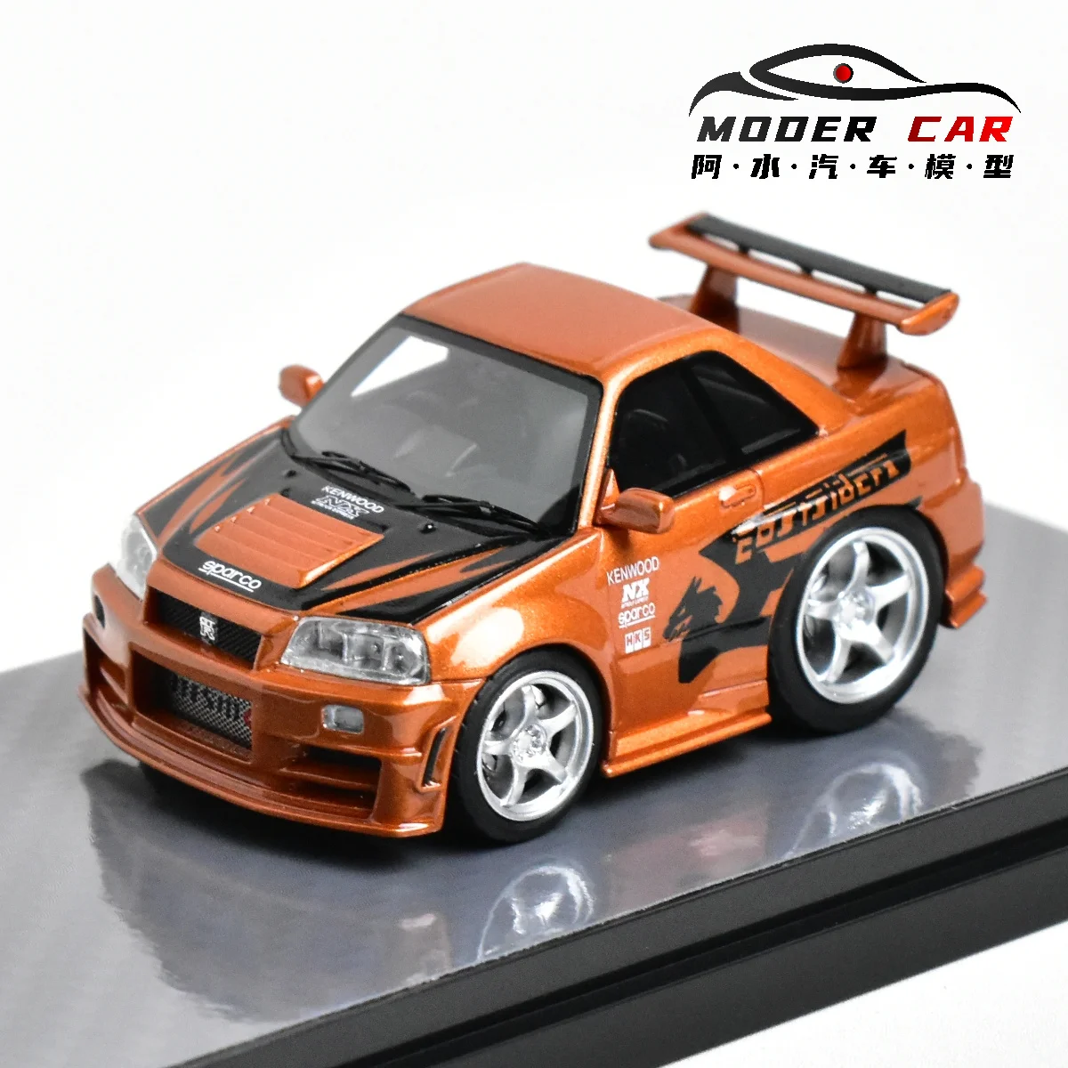 МОДЕЛЬ YM 1:64 R34 Z-TUNE Q Автомобильная литая под давлением модель автомобиля из смолы