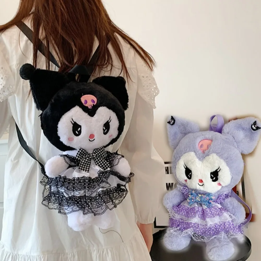 Sanrio мультфильм Kulomi плюшевая сумка женский рюкзак для детского сада детская