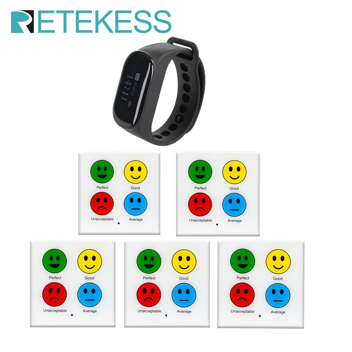 Retekess TD112 ресторанный пейджер Беспроводная система оценки IPX7 водонепроницаемый