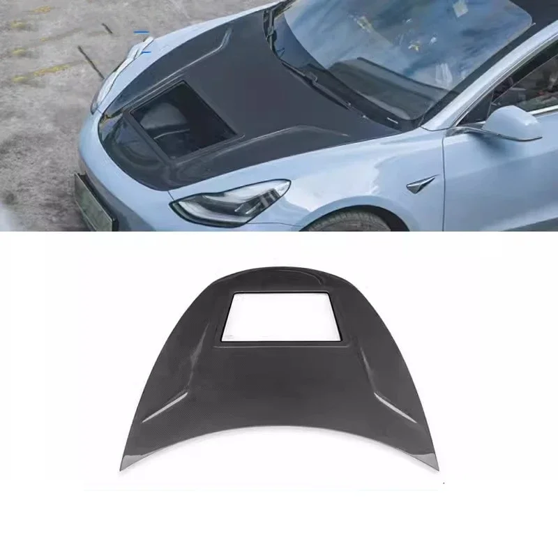 Капот двигателя из углеродного волокна в сборе для Tesla Model 3 2019 2020 2021 2022