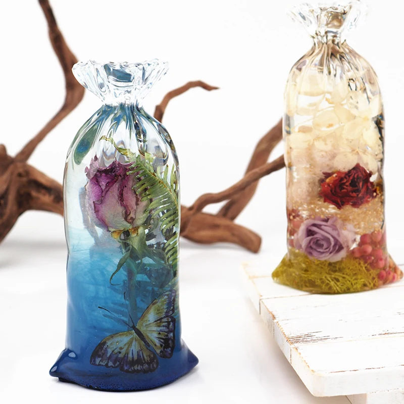 

1pcs Moneybag Lucky Bag Crystal Epoxy Resin Mold DIY Mirror Water Bag Desktop Decoration Silicone Mold