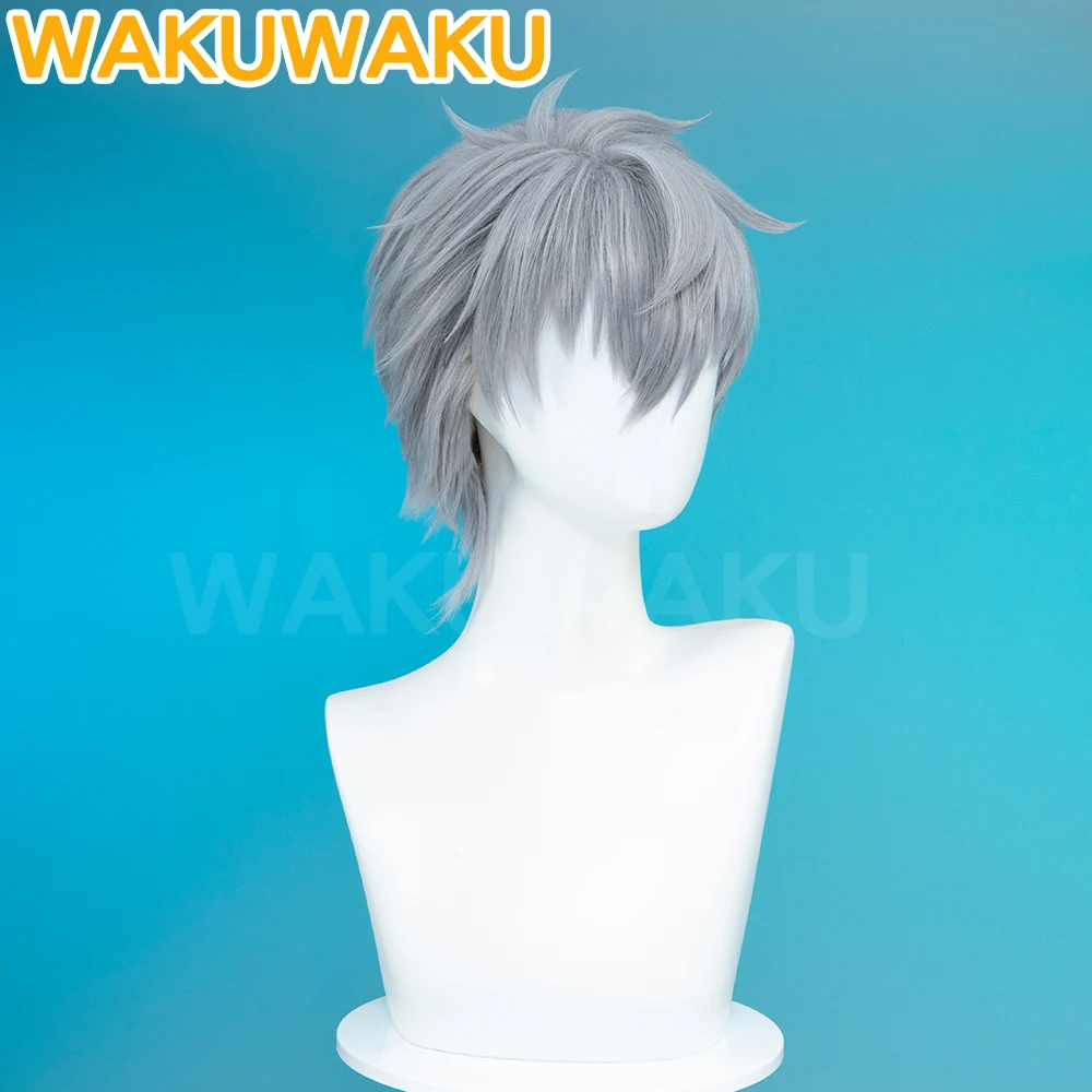 Фото Till Wig Аниме Alien Stage Косплей Парик WakuWaku Мужчины 30 см Короткие волосы Till Choker Татуировки Зажимы для ушей Хэллоуин Волосы Бесплатная шапка для парика №3