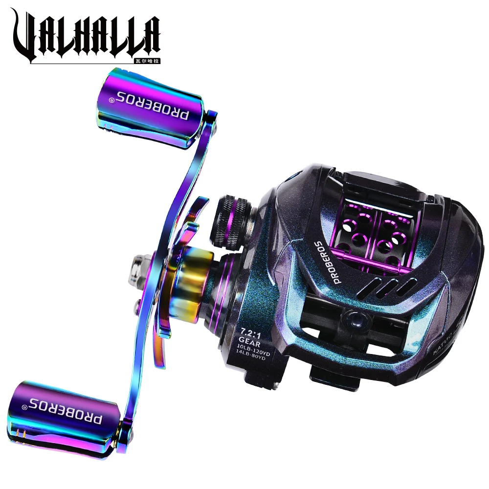 

Катушка для заброса приманки VALHALLA, макс. тяговое усилие 10 кг, катушка для заброса приманки, ультрагладкая полностью металлическая ручка, рыболовная катушка 7,2: 1 с передаточным отношением