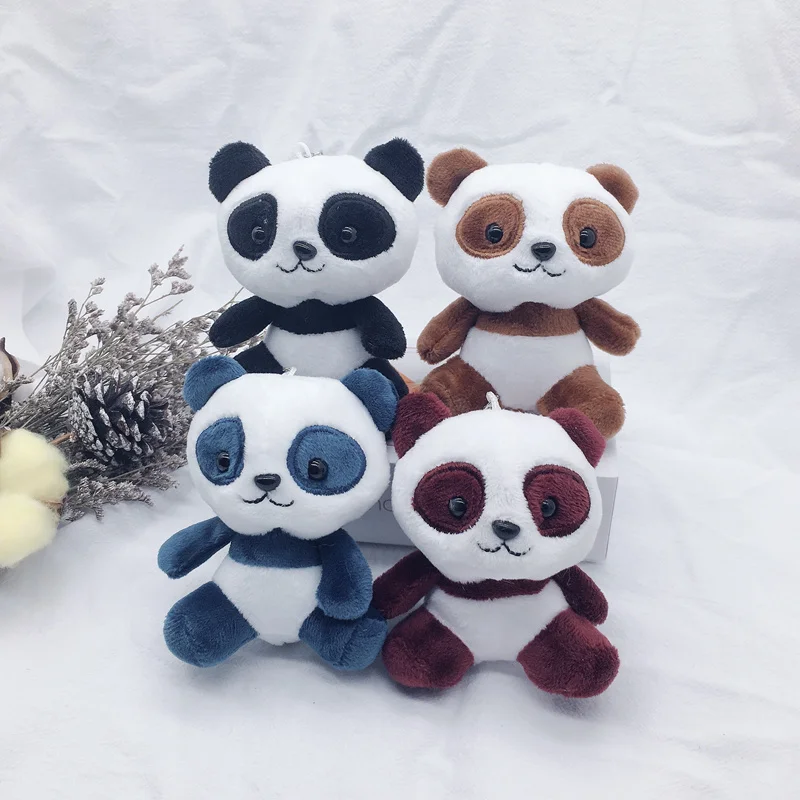 

10 см милые панды животные куклы детские плюшевые игрушки брелок панда кольцо Детский Рождественский подарок для ребенка