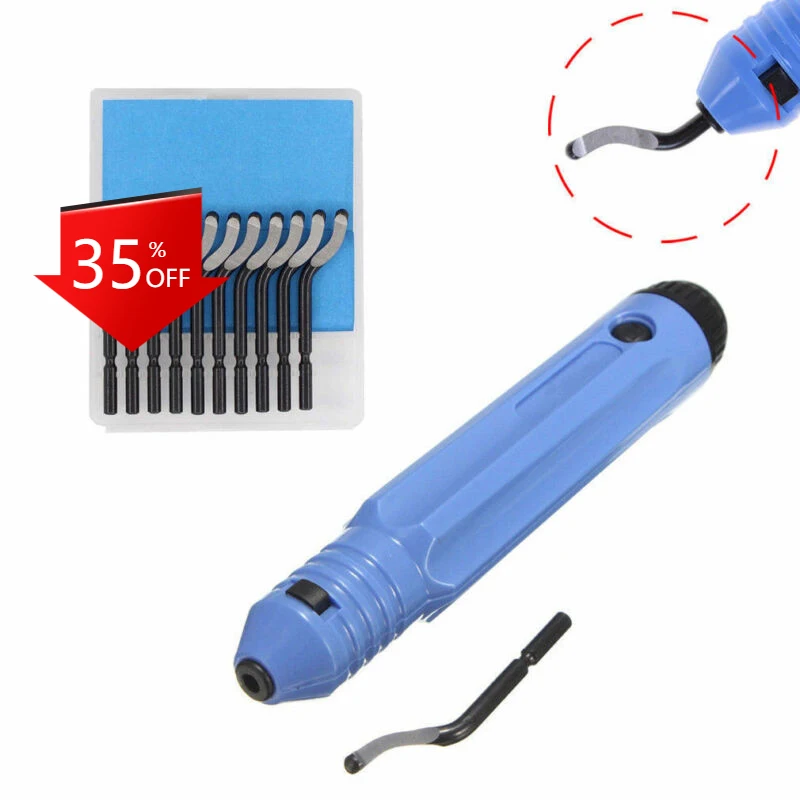 

Blue NB1100 Burr Handle Deburring Tool Chamfering Trimming Holder Repair Rough Edges High Speed Steel BS1010 Blades