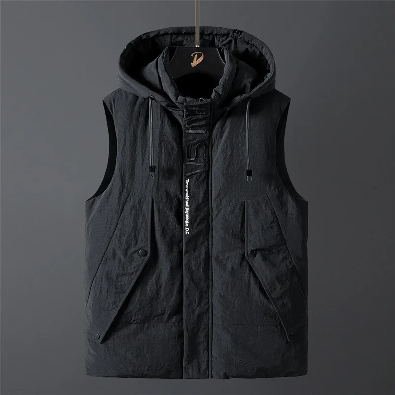 

New Arrival Down Vest Men's Detachable Large Warm White Duck Down Autumn Winter Men's Sleeveless Down Jacket Plus Size M-8XL 9XL