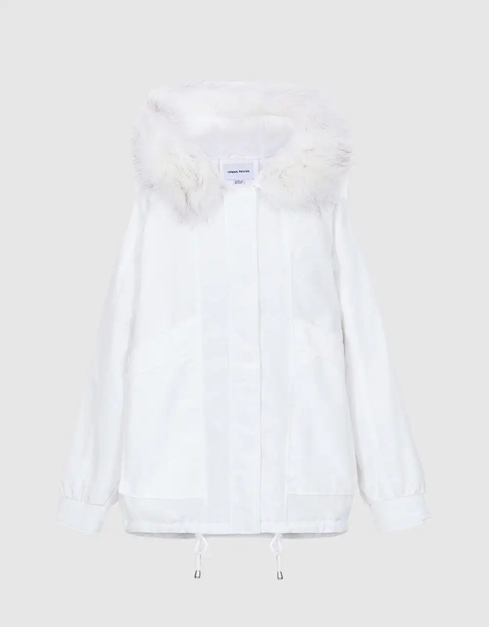 

Зимнее пальто с капюшоном и пушистой отделкой