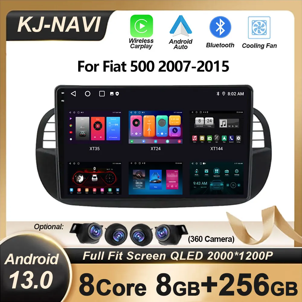 

Android 13 Car Radio Stereo For Fiat 500 2007-2015 With GPS Navigation Steering Wheel Control Multimedia Carplay Auto BT WIFI 5G
