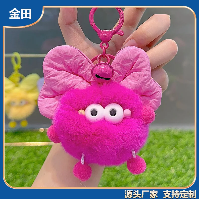 Браслет-бабочка Из Меха Кролика Jiaozi С Подвеской Милый Мультяшный Дизайн