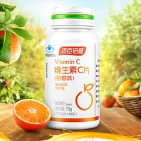 1 bottle of 100 pills vitamin c tablets fruit flavor vc sweet orange flavor