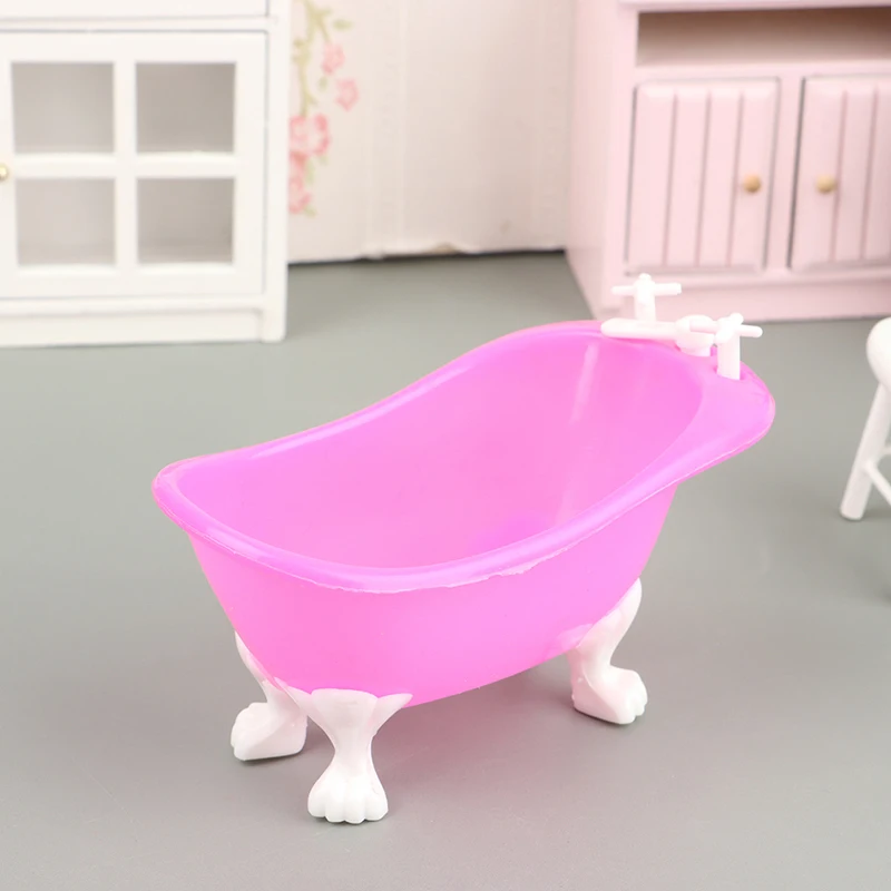 

Dollhouse Miniature Furniture Mini Bathtub Tub Model Toy Simulation Bathroom Toy