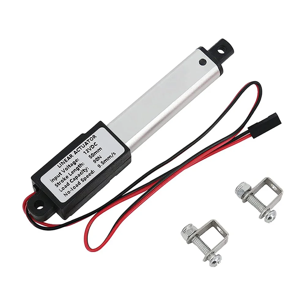 

-Linear Actuator, 2 Inch Stroke, 90N/20.3Lb, Speed 9.5mm/S Electric Waterproof Actuator Motor Linear Actuator 12V