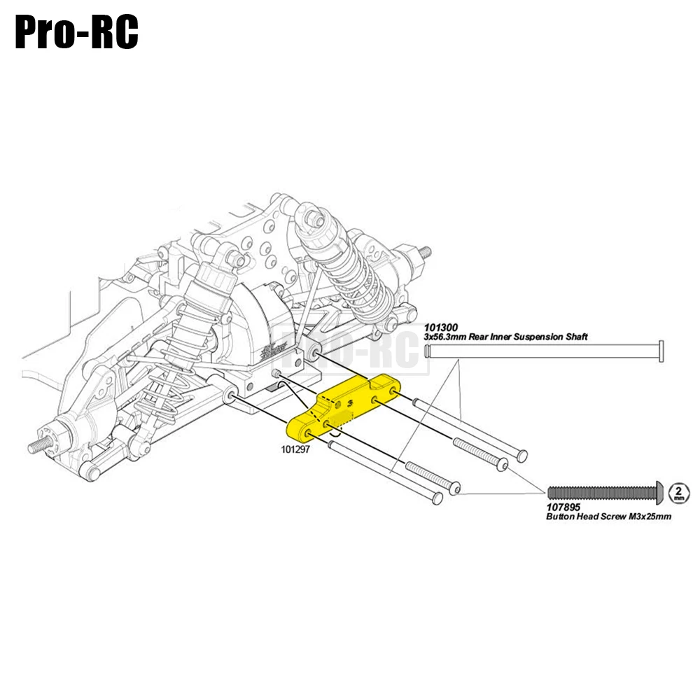 1Pcs Aluminium Alloy Rear Arm Brace #101297 (3) Support Part Set for RC Cars 1/10 HPI WR8 Flux KEN BLOCK Bullet ST MT 3.0 STD images - 6