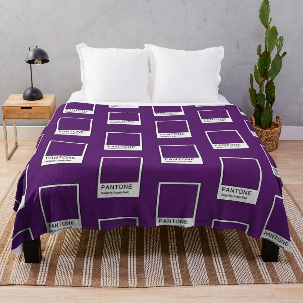 

Фиолетовое одеяло Dwight с ремнем Pantone, офис, забавное одеяло, офис