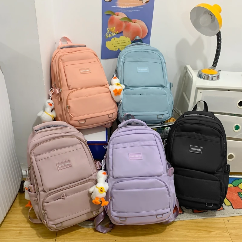 

Nylon Large Capacity Women Backpack Multi-layer Design School Bag for Girls Outdoor Leisure Storage Backpacks Student Bookbags