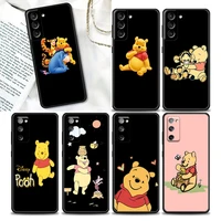 cute winnie the pooh phone case for samsung galaxy s22 s7 s8 s9 s10e s21 s20 fe plus ultra 5g soft silicone case