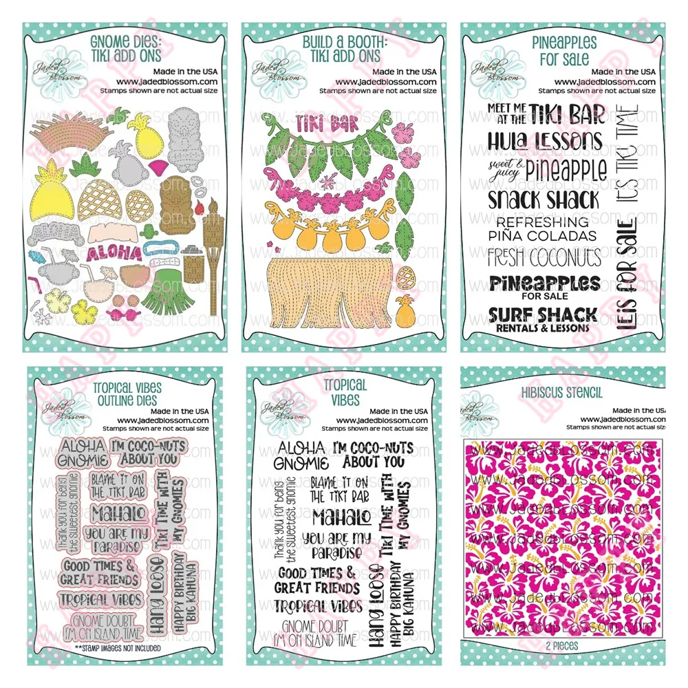 Металлические штампы для вырезания трафареты ананасы Гибискус тропические