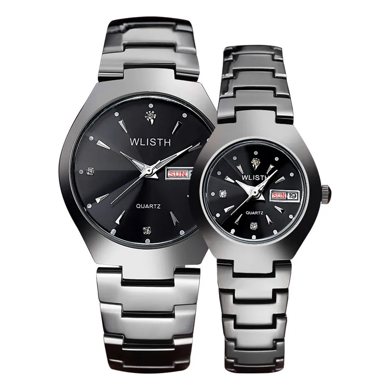 

Male Clock for Couple 2022 Tungsten Steel Style Quartz Watches Men Women Top Brand Luxury Famous Wristwatch Relogio Masculino