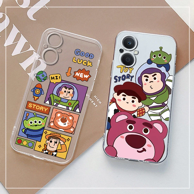 

Deluxe Buzz Lightyear Toy Story For OPPO A5 A9 A53 Reno 7 6 5 4 2 Find X3 X2 Z Lite Neo Pro Plus SE 5G transparent Phone Case