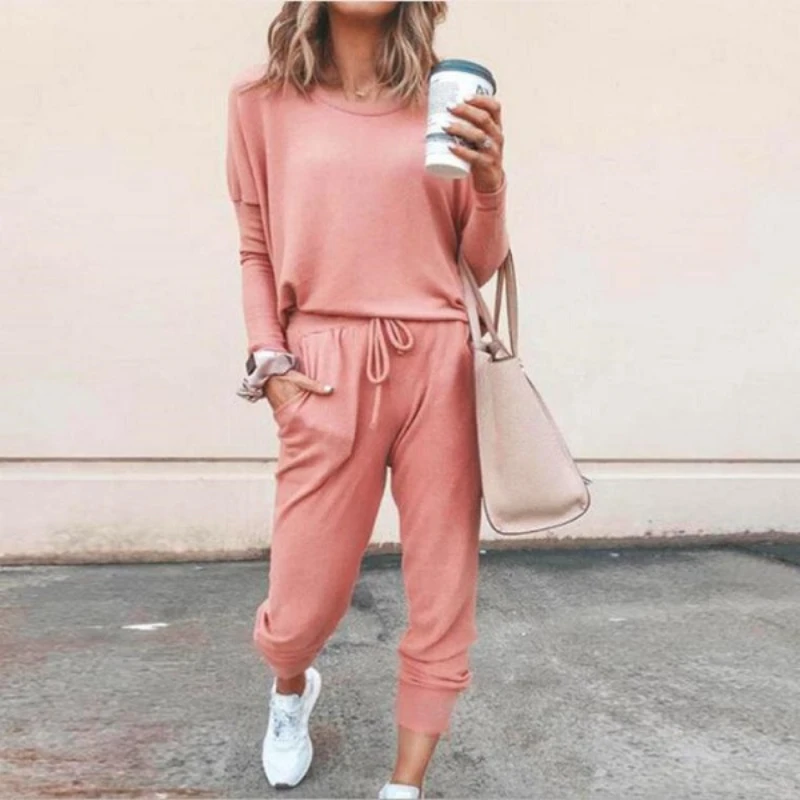 

Women Tracksuit sets Autumn elegant Two Piece Set oversize Sweatshirts long Pants Sets Female Casual Sportswear Suit Streetwear
