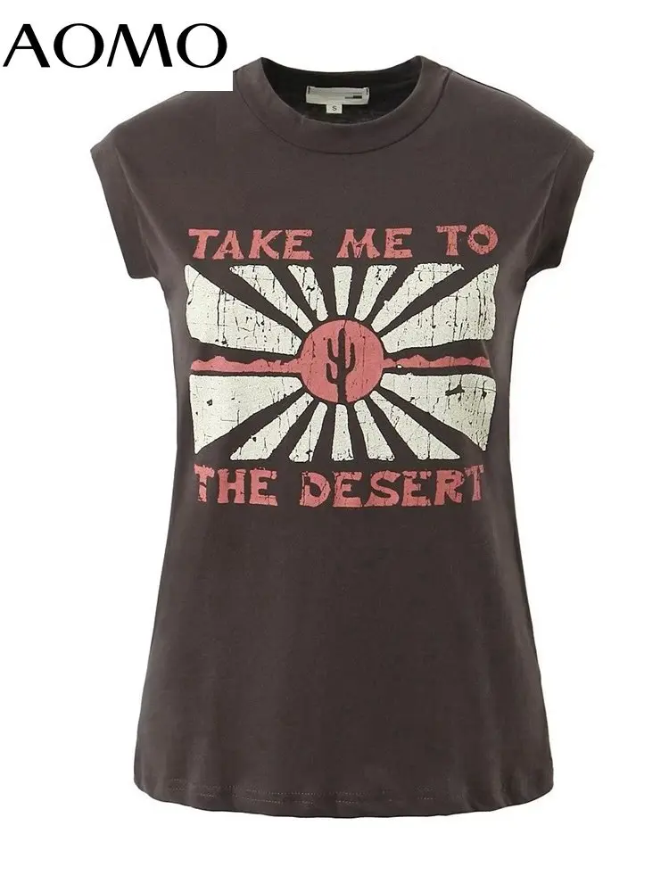 

Женская Винтажная Футболка с принтом, без рукавов, с открытой спиной, 4D42A