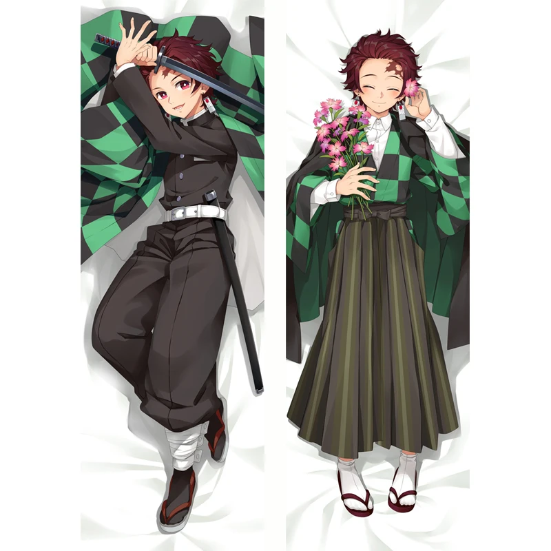 

New Pattern Kimetsu no Yaiba Tanjiro Kamado Anime Pillow Case Cover Hugging Body Pillowcase