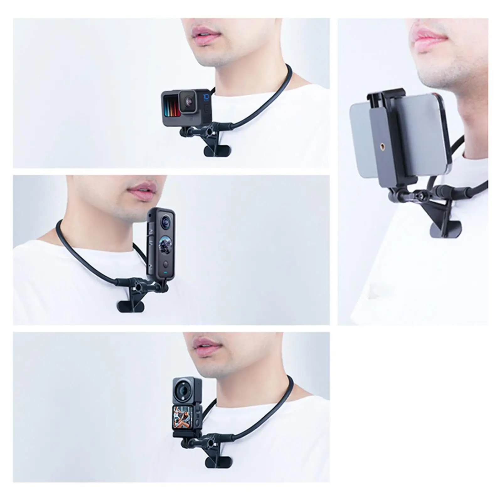 

Neck Holder Mount Accessories Lanyard Strap Selfie Cycling Holder for Action Camera Smartphone Vlog Cell Phone