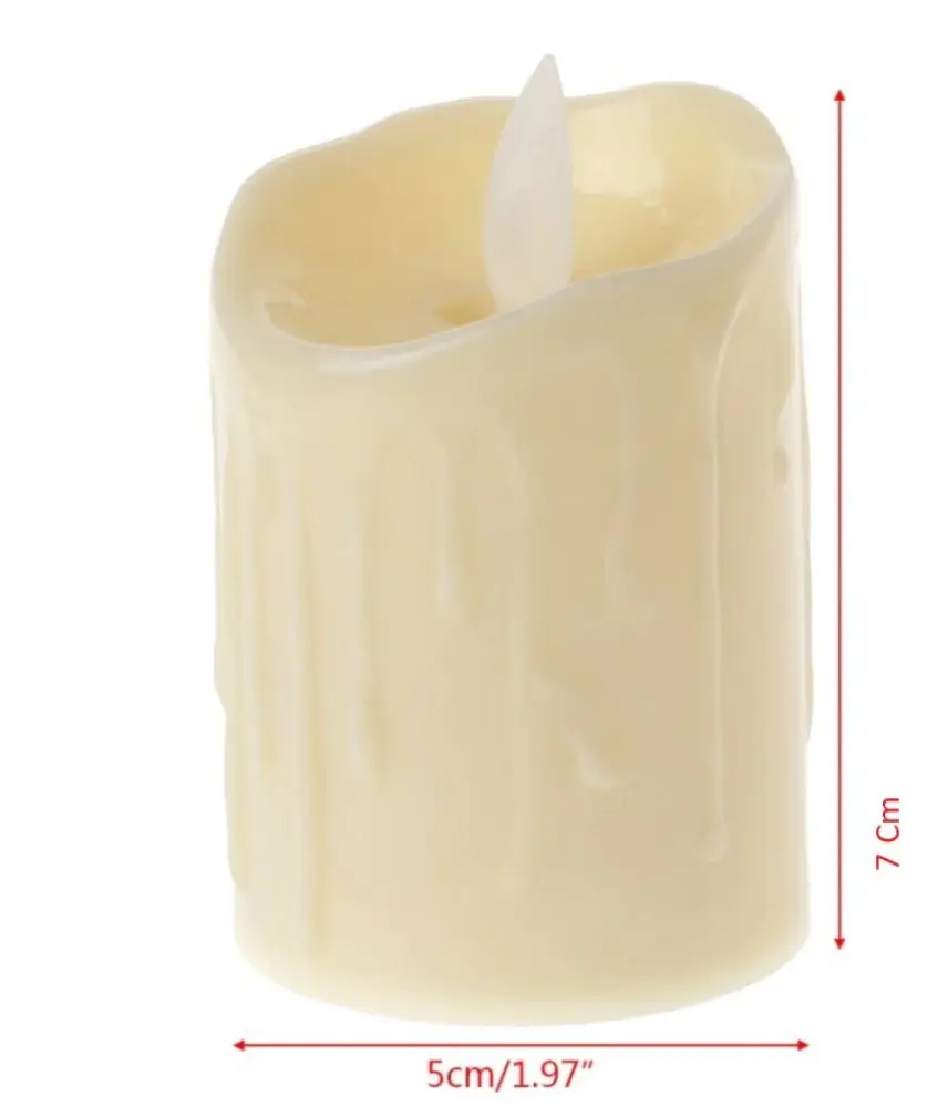 

Flame Led Candle with Moving Flame Looking Decorative Candle-7Cm
