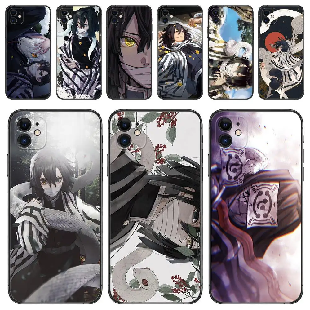 

Demon Slayer Iguro Obanai Luxury Phone Case for IPhone 14 13 12 11 Pro Max Mini SE XR X XS Max 8Plus 7plus Shell Phone Cover