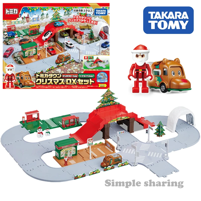 

Takara Tomy Tomica Town Christmas DX Set w/Santa Claus & Reindeer Bus