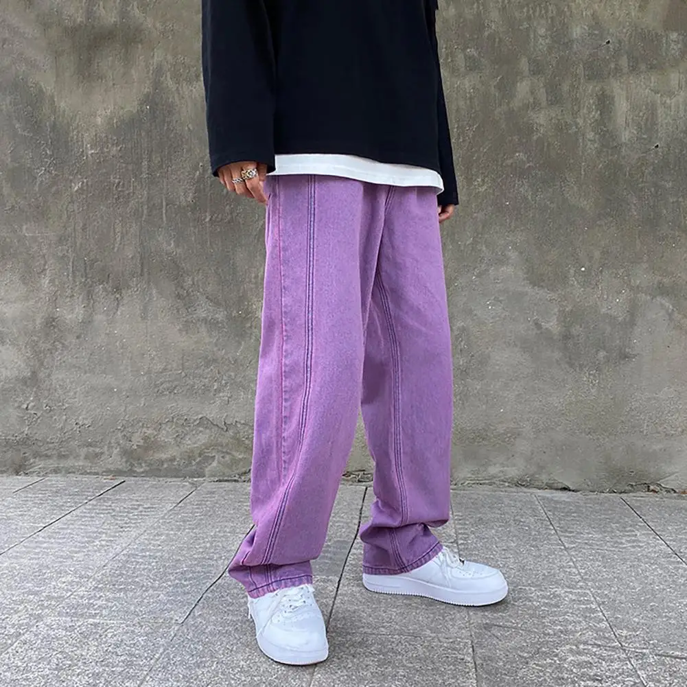 

Men Popular Men Fashion Jeans Polyester Pants Relaxed Fit for Party