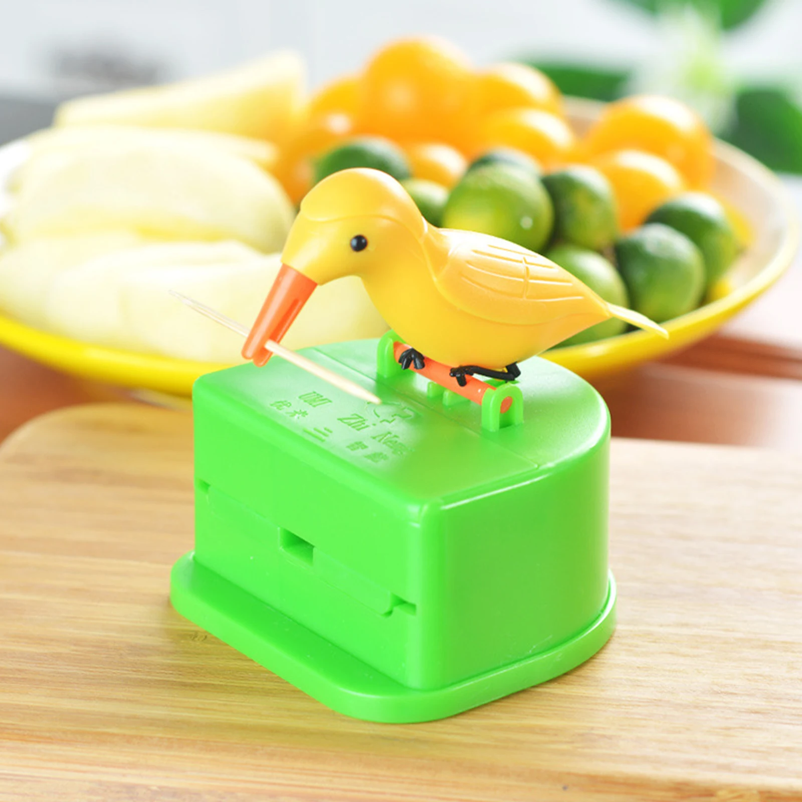 

New Small Bird Toothpick Container Automatic Toothpick Dispenser Toothpick Holder Home Decoration Kitchen Accessories