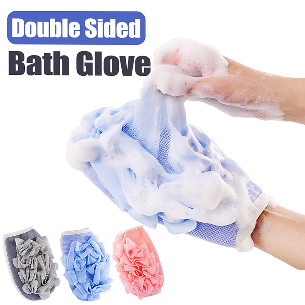 

Double Sided Bath Glove Body Cleaning Scrub Mitt Magic Peeling Exfoliating Removal Glove Rub Back Ball Bathroom Shower Body Care